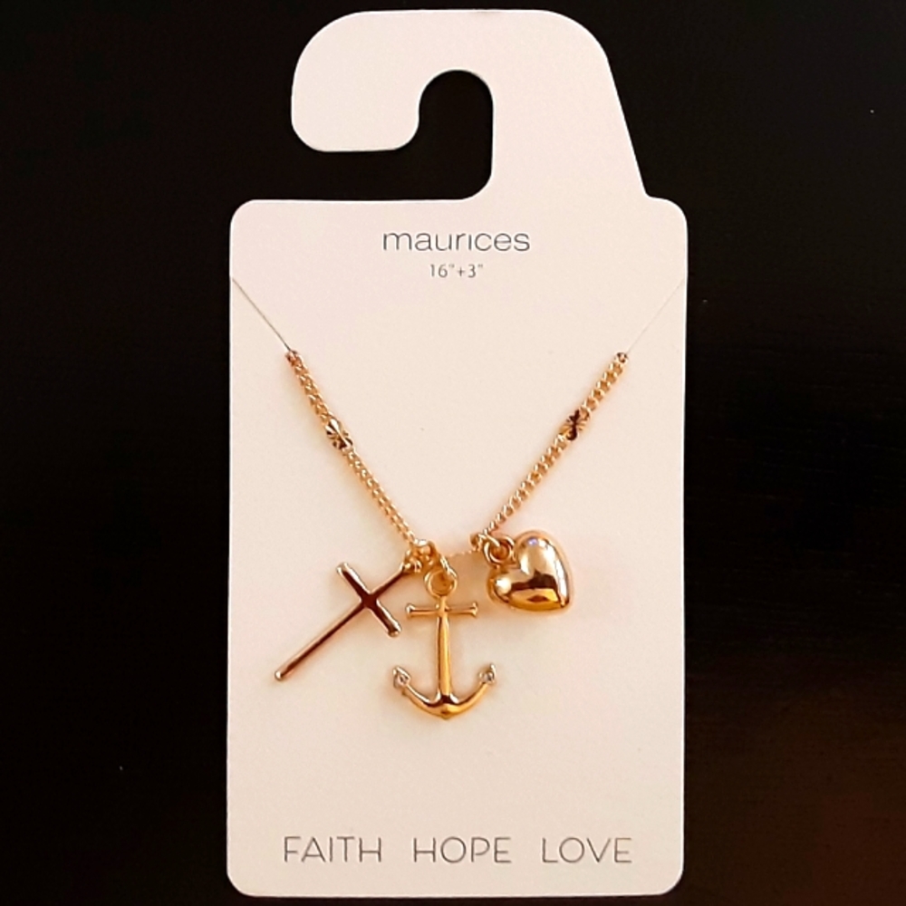 🆕️ Faith Hope Love Pendant Necklace - Picture 2 of 4